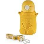 Shotay ST-8816 480ml Askılı Silikon Kılıflı Pipetli Sarı Çelik Matara