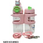Shotay ST-8903 330ML+450ML Çift Kullanım Pipetli Matara - Pembe