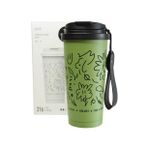 Shotay ST-8913 Çift Kullanım Pipetli/Rahat İçim Yeşil 500ml Çelik Termos
