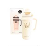 Shotay ST-8918 Çift Kullanım Pipetli/Rahat İçim Beyaz 720ml Çelik Termos