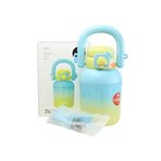 Shotay ST-8931 680ml Pipetli Mavi-Sarı Çelik Matara