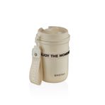 Shotay Strow Çelik Termos Mug 410Ml Krem