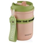 Shotay Strow Çelik Termos Mug 410ML Pembe - 420 ml