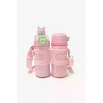 Shotay Termos Matara 330 ml + 330 ml Çift Hazneli 316 Çelik Pipetli Pembe – SHT-ST-8905