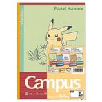 SHOWA NOTES Pokemon Campus Note B Ruled 5 Pack 120209 pokemon Pokemon Pikachu Eevee Bulbasaur Charmander Squirtle