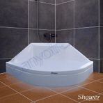 Shower 90x90 cm Oval Oturmalı Duş Teknesi