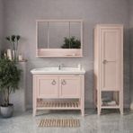 Shower Florya Banyo Dolabı 100 cm - Pudra
