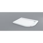 Shower Oval Asimetrik Flat 90x110 cm Duş Teknesi