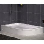 Shower Oval Asimetrik Panelli 80x90 cm Duş Teknesi