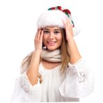 SHOWERORO 1 Bilgisayar Örme Noel Şapkası kürk var noel baba kostüm noel baba şapkaları örme şapka Noel Baba şapkası kalınlaşmış noel şapkası kalınlaştırmak Giyim süslemek çocuk örgü ipliği