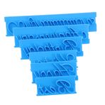 SHOWERORO 1 Set Word Art Damga Kurabiye Damgası Fondant Harf için Alfabe Baskısı Pişirme Harfi Alfabe Kabartma Damgası Pastillas de Ajo Harf Dekoru Sır Kabartma Plastik Çikolata Bisküvi