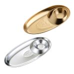 SHOWERORO 2 Adet Paslanmaz Çelik Atıştırmalık Tepsisi Tatlılar Için Baharat Izgaralı Oval Patates Kızartması Tabağı Kızarmış Tavuk