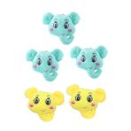 SHOWERORO 5 Adet Fil Bebek Peluş Hayvan Kolye Doldurulmuş Hayvan Anahtarlık Yumuşak Fil Oyuncak Bebek Bagaj Kolye Küçük Asılı Kolye Çocuk Süper Yumuşak Kısa Peluş Karikatür Küçük