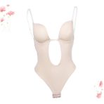 SHOWERORO Kadın Push up Sütyen Kadınlar Için Push up Sütyen Dalma Sırtı Açık Vücut Şekillendirici Sütyen Iç Çamaşırı Bodysuit Büstiyer Body Görünmez Şekillendirici Meşrubat Saray Bayanlar