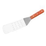 SHOWERORO Şık Mutfak Aksesuarı Metal Izgara Spatula Biftek Ve Balık Ahşap Saplı Pizza Tart Teppanyaki Için Yuvalı