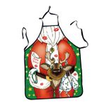SHOWERORO Vintage Santa Noel Mutfak Yemek Pişirme Önlüğü Kadın Kız Moda Baskılı Bel Önlüğü Bahçıvanlar Boyacılar Için Harika Bir