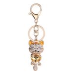 SHOWERORO Yeni Kedi Charm Metal Çanta Kolye Anahtarlık Herkes İçin Şık Takı