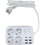 Showmax Serisi SH-2946 Termal Akım Korumalı Priz 2 mt (4 Priz + 4 USB + 2 Type-C)