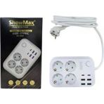 Showmax Sh4629 Termal Akım Korumalı 4Lü Priz 4Xusb 2Xtype-C 2M Beyaz