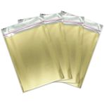 Showparty Lüx Yapışkanlı Hediye Paketi Lüks Metalize Poşet Gold 30 x 35 CM 10 Adet