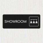 Showroom Alüminyum Ofis Departman Kapı Isimliği, Yönlendirme Levhası 24X9 cm Siyah - 24 x 9 cm - 1 Adet