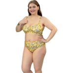 Shra Mayo Straplez Bikini Takımı - Sarı - Beyaz - 42