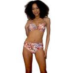 Shra Mayo Straplez Bikini Takımı - Siyah - Beyaz - 42