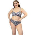 Shra Mayo Straplez Bikini Takımı - Siyah - Beyaz - 46