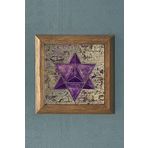 Shree Yantra Mandala -Masif Çerçeveli Taş Tablo-Duvar Dekoru- Oscar Stone Decor 28X28 CM
