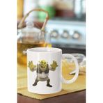 Shrek Baskılı Porselen Kupa Bardak - Beyaz - 199 ml