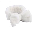 SHTGOI 1 adet fiyonk saç bandı, mercan polar, makyaj alın bandı, elastik, geniş kenarlı, fiyonklu, saç sargısı, el havlusu, spa, saç bandı, kozmetik, spor, banyo, duş, saç bandı, kadınlar ve kızlar