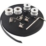Shuai Yan 2x Gt2 Kasnak 20 Diş Çapı 5mm + Gt2 6mm Triger Kayışı ve 2x Avara 3D Yazıcı Için 4x Gergi Reprap