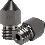 Shuai Yan 3D Yazıcı Cr-10 / Ender 3/5, Ender 3/v2 Ender3 Pro, Prusa I3 Için 2 Adet 0.4mm Sertleştirilmiş Çelik Mk8 Extruder Nozulu