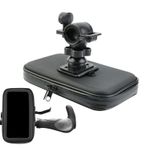 Shuangliao Bisikletler için Cep Telefonu Tutucuları, Gidon Telefon Tutucu, Motosiklet Yağmur Geçirmez Cep Telefonu Çantası, Motosiklet Telefon Montaj Rotasyon Telefon Gidon Beşik Klip Telefon için Kese ile