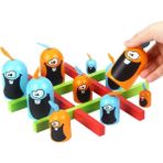 Shuangyou Masa Üstü Bulmaca Oyunu Tic-Tac-Toe Satranç Çocuklar Için Erken Eğitim Oyuncakları Garip Tavuk Lianlian (Yurt Dışından) - Mavi