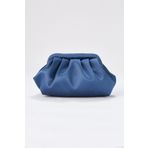 SHUBBAGS Kadın Mavi Burslu Saten Kumaş Clutch Portföy Çanta