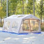 Shufa Galaksi 13.68 M² Şişme Çadır 380X360X220CM Bej - Çok Renkli