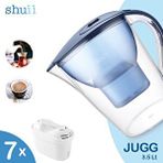 Shuii Jugg I Su Arıtma Sürahisi + 7 Adet Filtre I Pure+ Ve Maxtra+ Filtreleri Ile Uyumlu Mavi