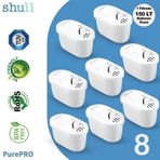 Shuii Purepro I Su Arıtma Sürahi Filtresi (8 Adet Filtre ) I Jugg Ve Brita Maxtra+ Pro Ile Uyumlu