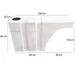 Shuivan 150 lt 104x32x60 cm Teker Üstü Uyumlu Karavan Su Deposu