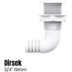 Shuivan Seaflo Plastik Sintine Rekoru Depo Çıkışı Dirsekli 3/4" - 19MM
