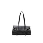 Shule Bag Calvino Vintage Baget Kadın Siyah
