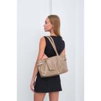 Shule Bags Bybo Vintage Omuz Çantası Bej