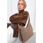 Shule Bags Calico Charmlı Omuz Çantası Vizon