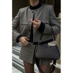 Shule Bags Farme Monogram Baget Ve Çapraz Çanta Kahverengi Kahve
