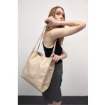 Shule Bags Miguel Vintage Krem Omuz Çantası