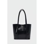 Shule Bags Pebbled Omuz Çantası Siyah Siyah