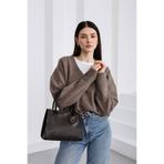 Shule Bags Pina Çok Gözlü El ve Çapraz Çanta Kahve