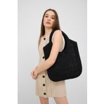 Shule Bags Vicolo Siyah Handmade Makrome Tote Çanta