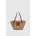 Shule Bags Vittoria Handmade Hasır Çanta Vizon